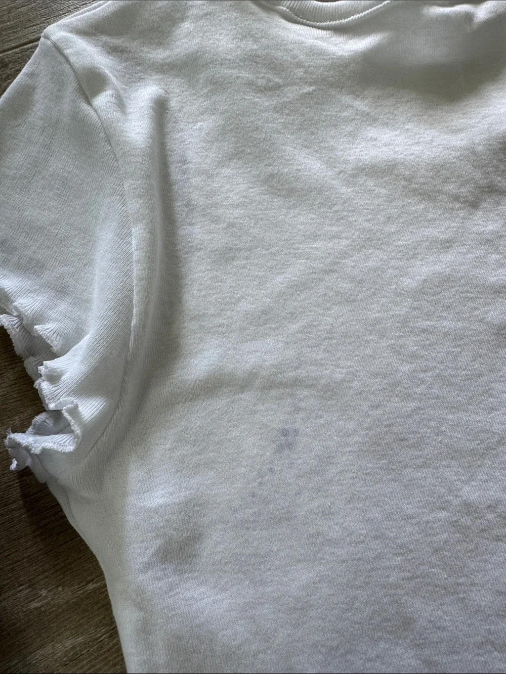 Old Navy Girls' White Short Sleeve Tee & American flag Jean shorts